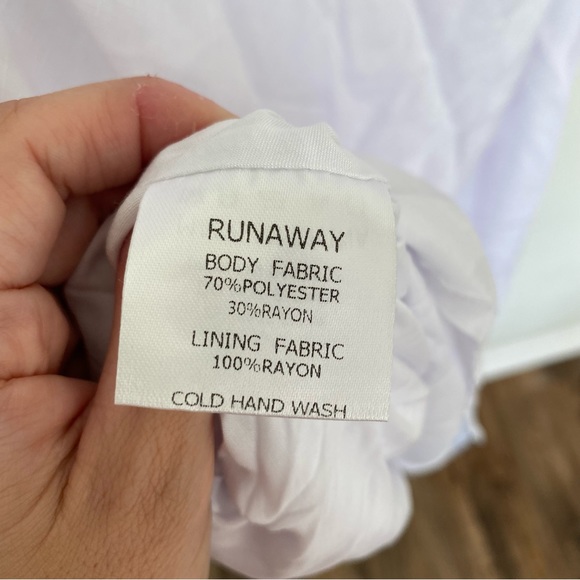 RUNAWAY THE LABEL Cedros Cut Out Slip Midi dress in White Size XS NWT - Picture 7 of 14